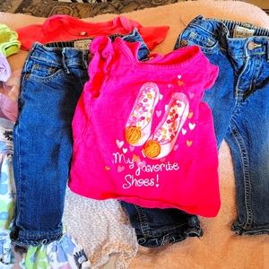 13 Pieces of Mixed Lot Clothes jeans bodysuits 12 months